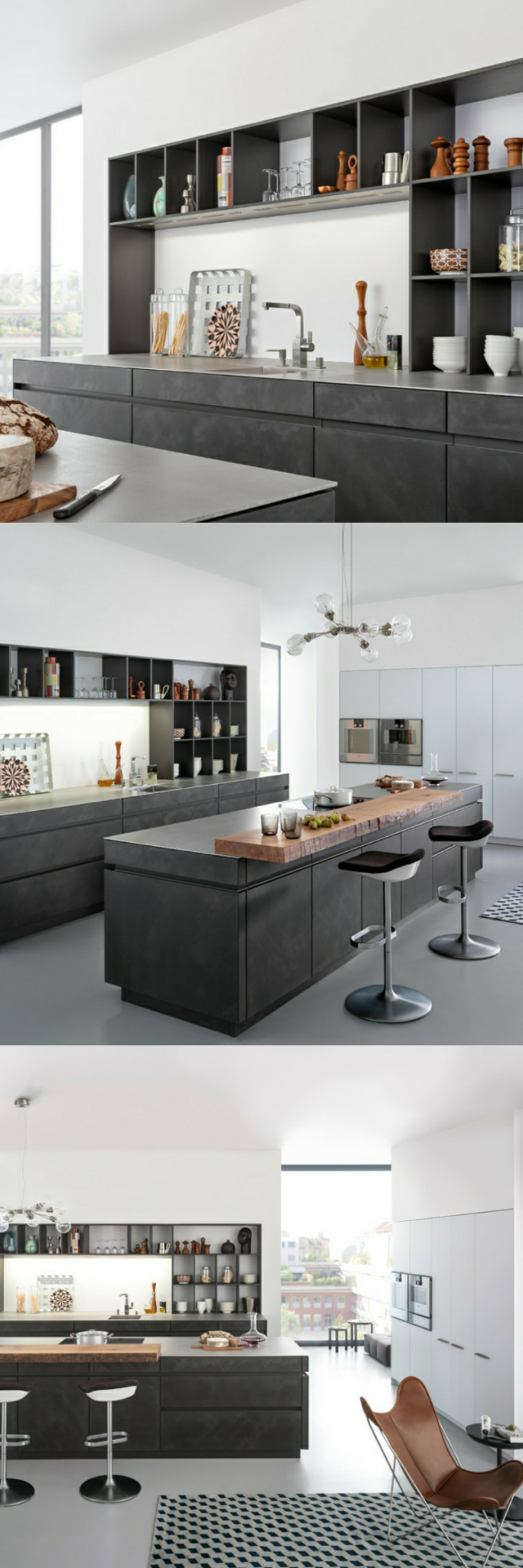 kitchen grey floors white cabinets
