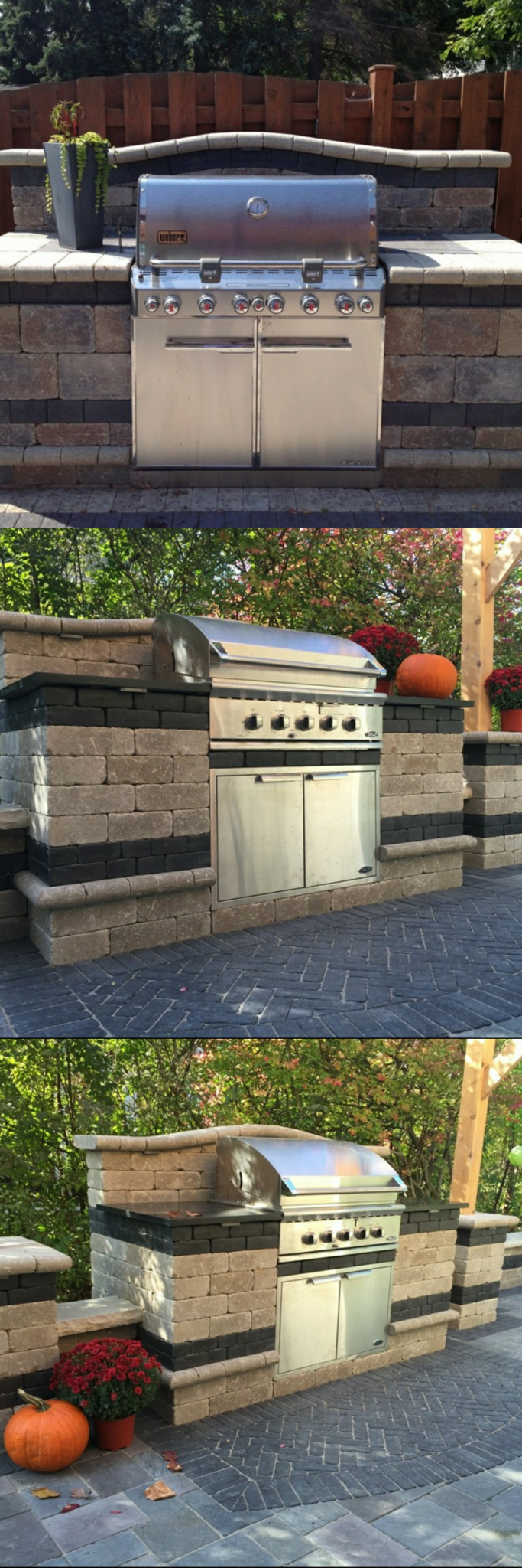 pre-made outdoor grill island