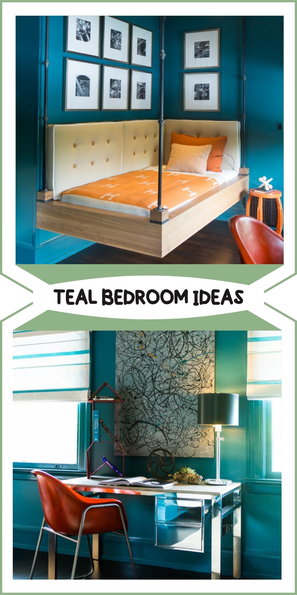 coral and teal bedroom ideas